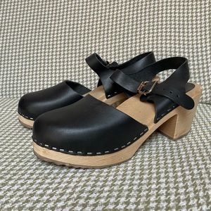 Black heeled clogs! Lotta from Stockholm